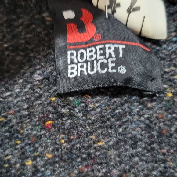 Robert Bruce Sweater Vest XL Mens Grandpa Gray Brown Wool Knit USA 90s Old Money - Picture 4 of 5